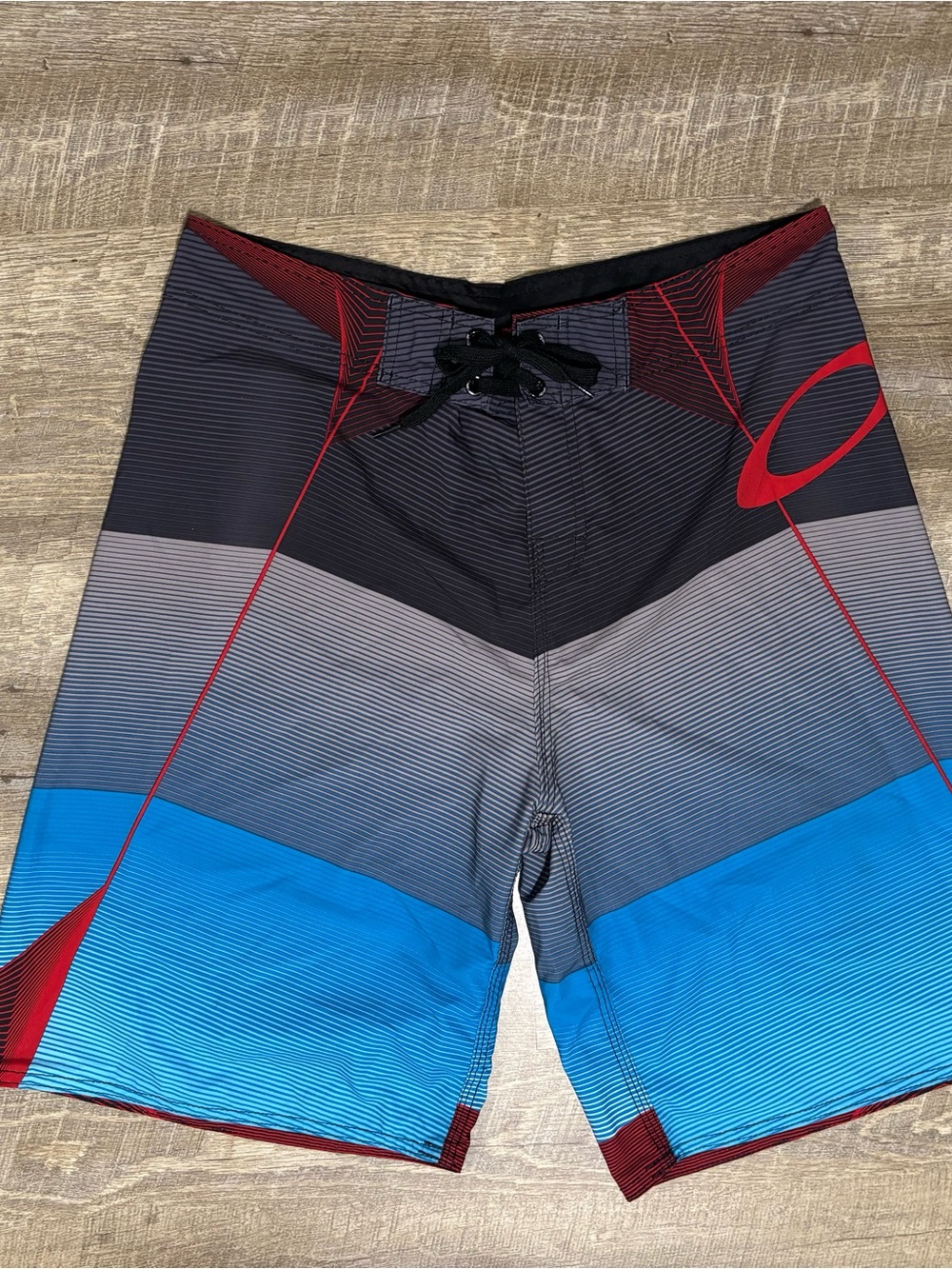 Y2K Oakley Board Shorts Rare Grail AOP Men's 34 Swim Trunks 90's Early 2000's